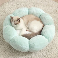 flower shape cat bed pillow soft cotton pet furniture sleeping sofa mat pet nest kitten accessory colorized dog house indoor