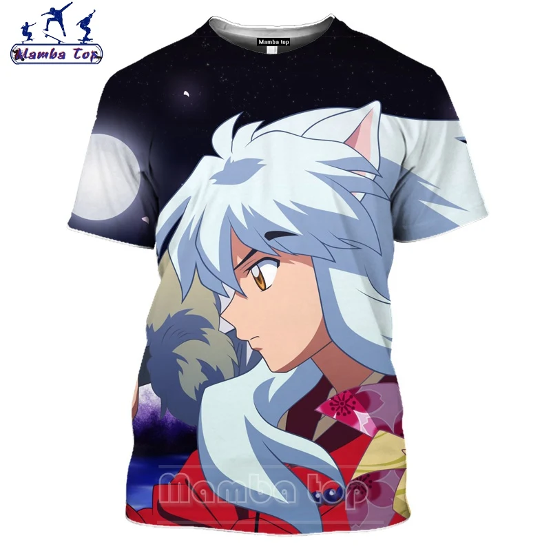 Mamba Топ Inuyasha футболка с коротким рукавом мужские футболки 3D принтом хигураси