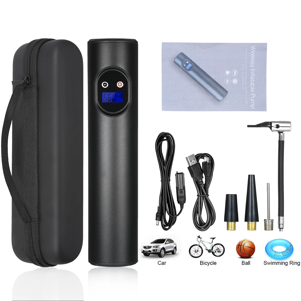 

Portable Handheld Tire Pump Air Compressor Mini Air Inflator Cordless Electric Air Pump for Ball Bicycle and Car Tire 2000mAh