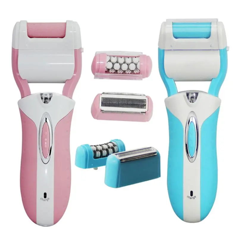 

808F 3 In 1 Electric Epilator Hair Removal Painless Shaving Bikini Trimmer Foot File Pedicure Tools
