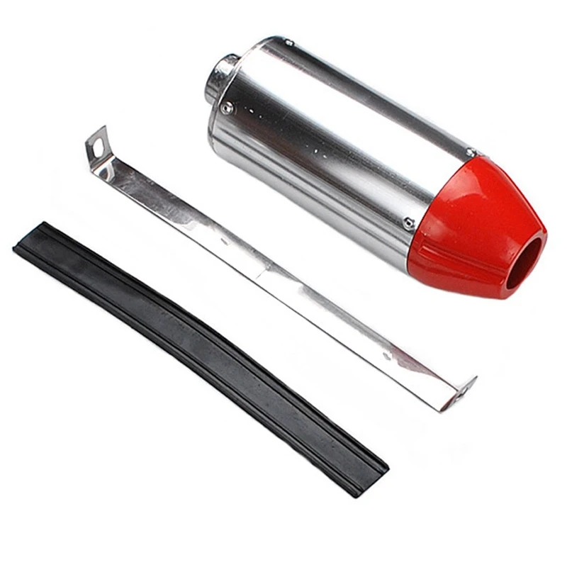 Выхлопной глушитель 28 мм нескользящий для мотоциклов квадроциклов красного