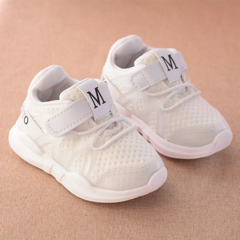 2019 autumn new fashionable net breathable pink leisure sports running shoes for girls white boys brand kids | Детская одежда и