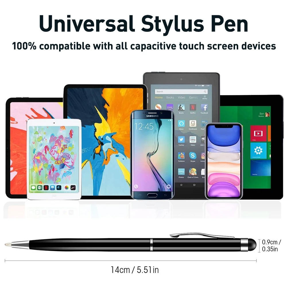 10 Pcs Universal 2 in 1 Stylus Pen Drawing Capacitive Screen Caneta Touch for Mobile Android Phone Tablet Pencil Accessories | Компьютеры