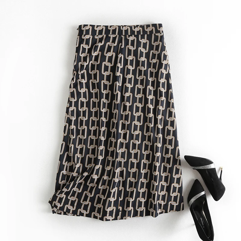 Женская юбка до щиколотки CFK из полиэстера с цветочным принтом новая осенняя