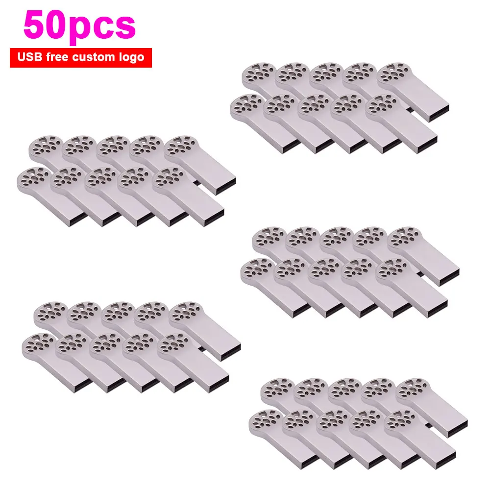 

50 шт./лот USB флеш-накопитель металлическая USB палка 64 Гб Ручка 128 ГБ 32 ГБ 16 ГБ 8 ГБ 4 ГБ Флешка флэш-диск Пользовательский логотип для фотографии