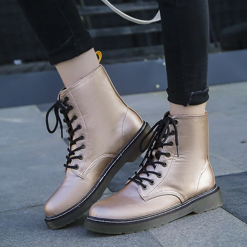 Fujin/женские мотоциклетные ботинки на массивном каблуке Сезон осень Модель 2020