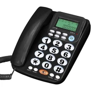 corded hands free telephone with speaker wired caller id big button telephone for eldly crystal dialpad landline telephones home