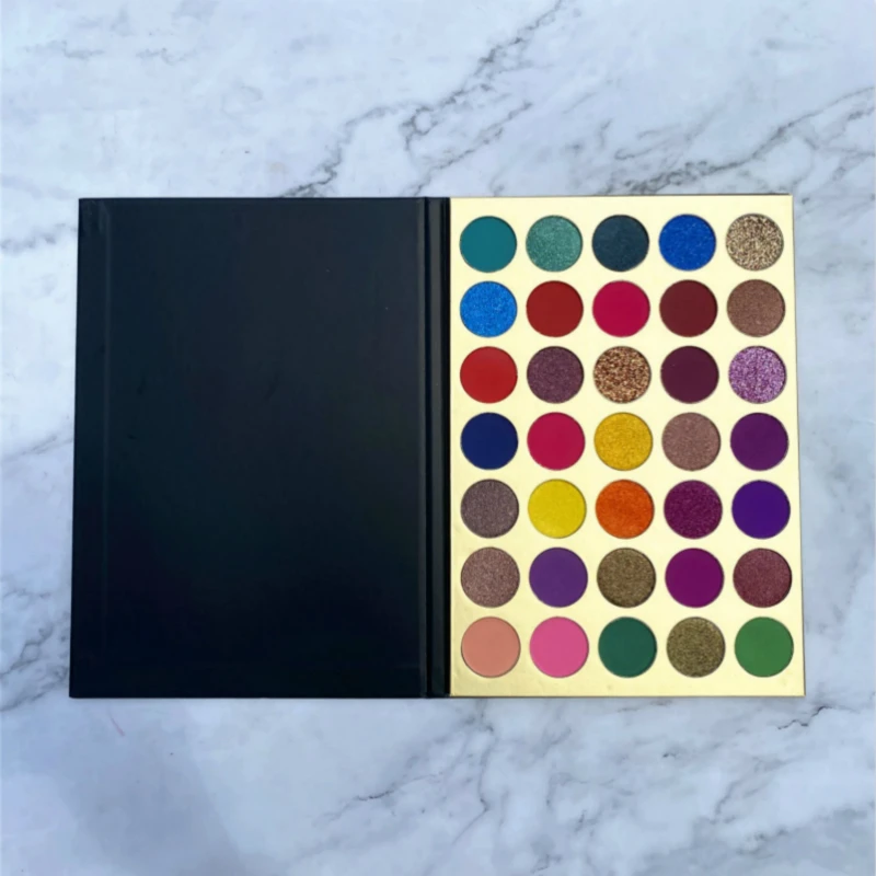 Оптовая продажа палитра теней для век без этикетки водостойкие тени 35 цветов