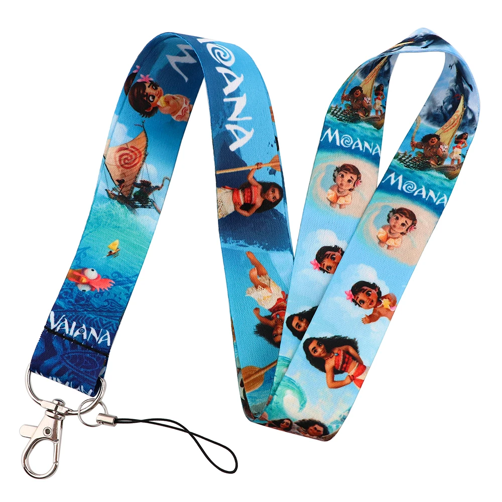 lt1269 moana lanyard for keys chain id card cover pass student mobile phone usb badge holder key ring neck straps accessories free global shipping