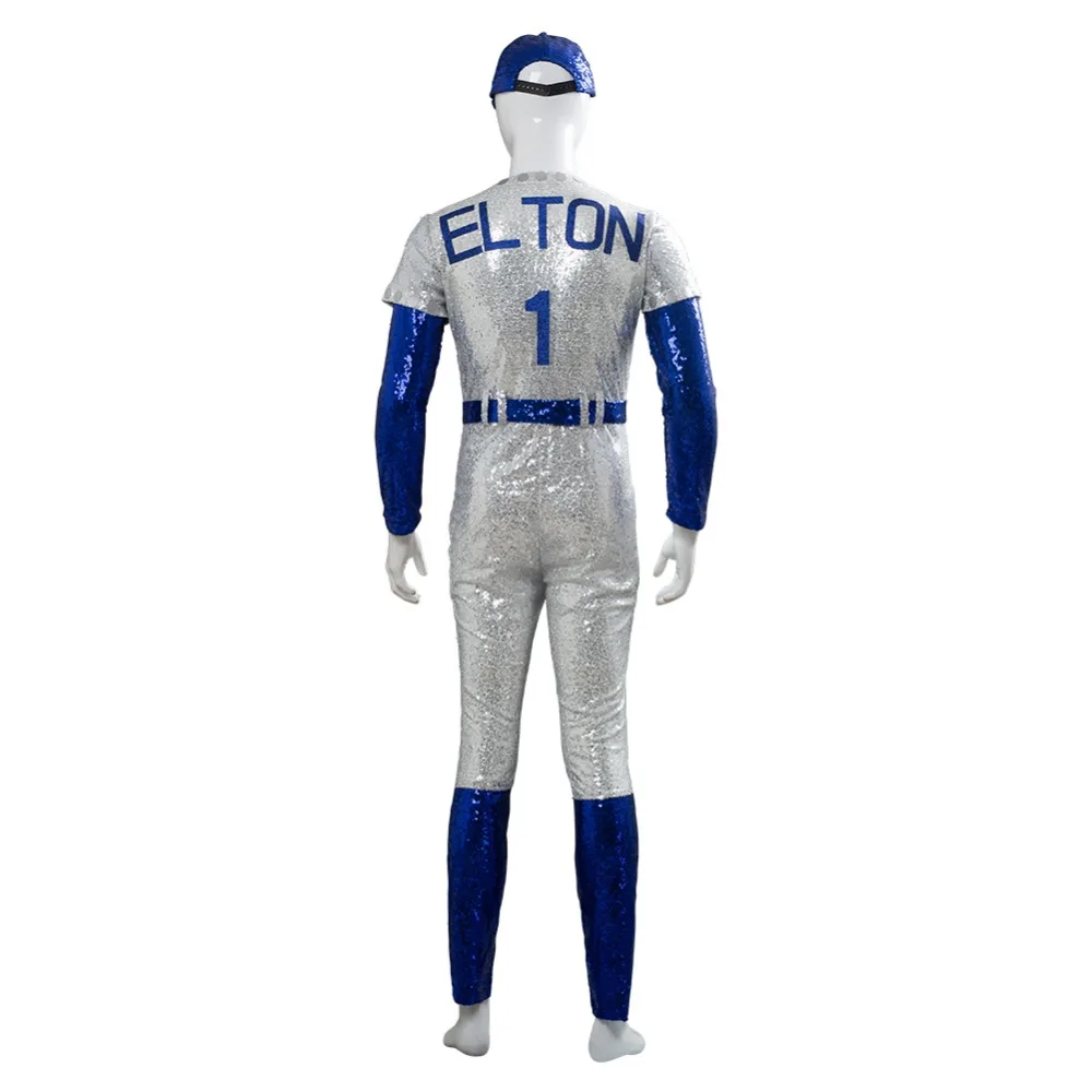 Фильм Rocketman Косплей Элтон Джон Доджерс костюм бейсбольная шапка для униформы комбинезон наряд взрослый костюм на Хэллоуин для мужчин и женщин