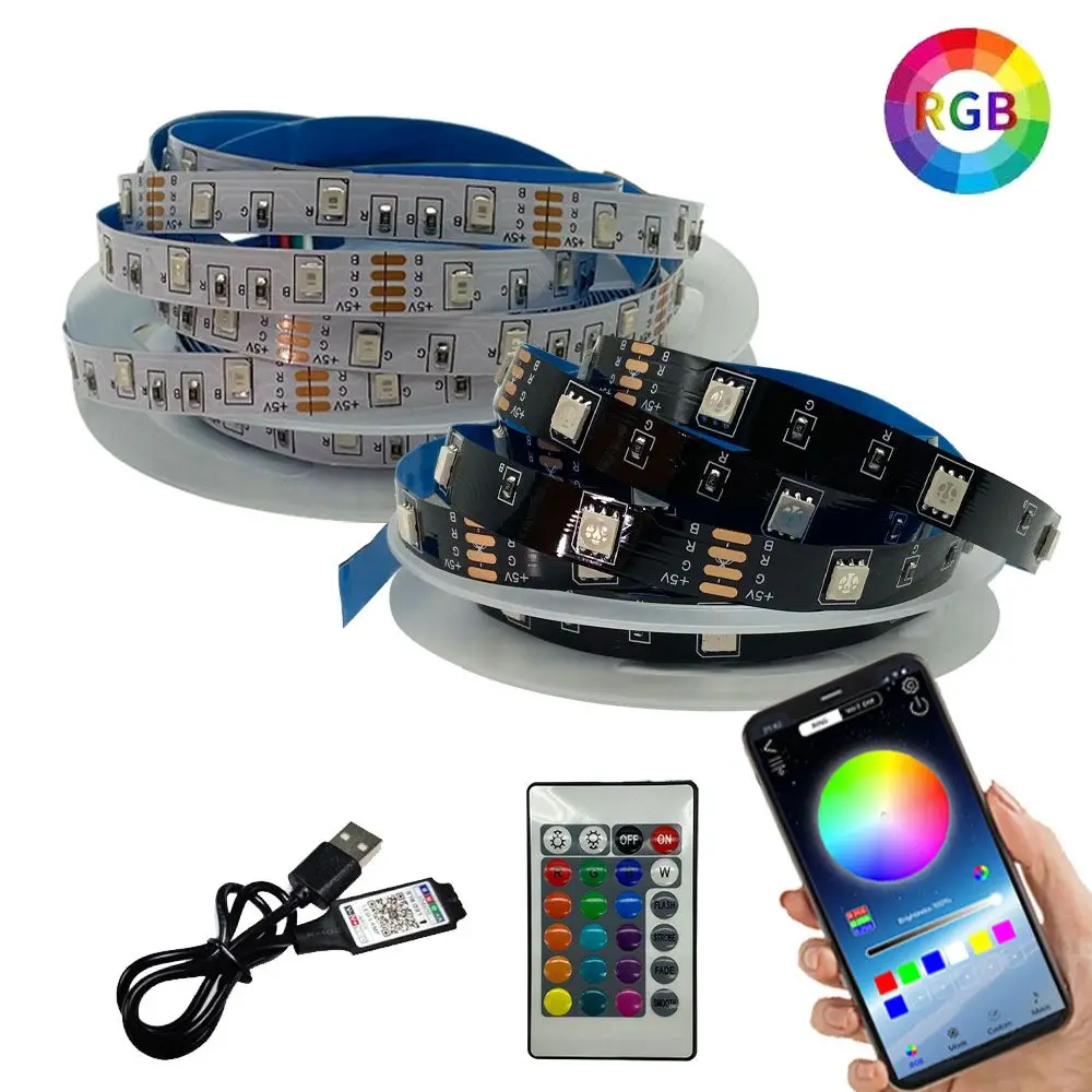 

RGB-лента светодиодсветодиодный с Bluetooth-управлением, 5 В, USB