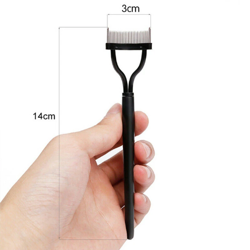 

Eyelash Comb Lash Separator Mascara Lift Curl Metal Brush Beauty Makeup Tool