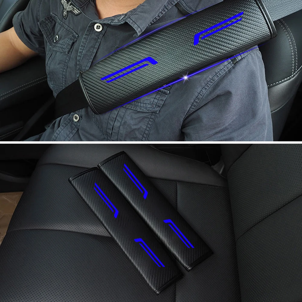 

2PC Car Seat Belt Cover Pad For Volkswagen Golf Amarok Canyon Aventura Atlas Beetle Jetta Bora Polo CC Car Styling Accessories