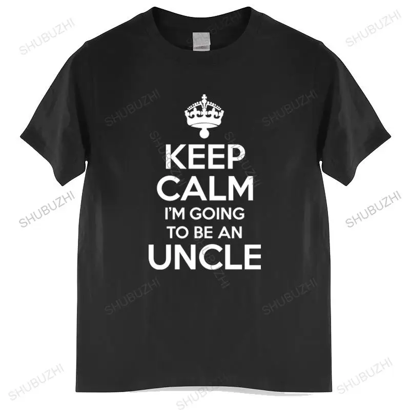 Модная брендовая Футболка мужская надпись Keep Calm я собираюсь быть дядью