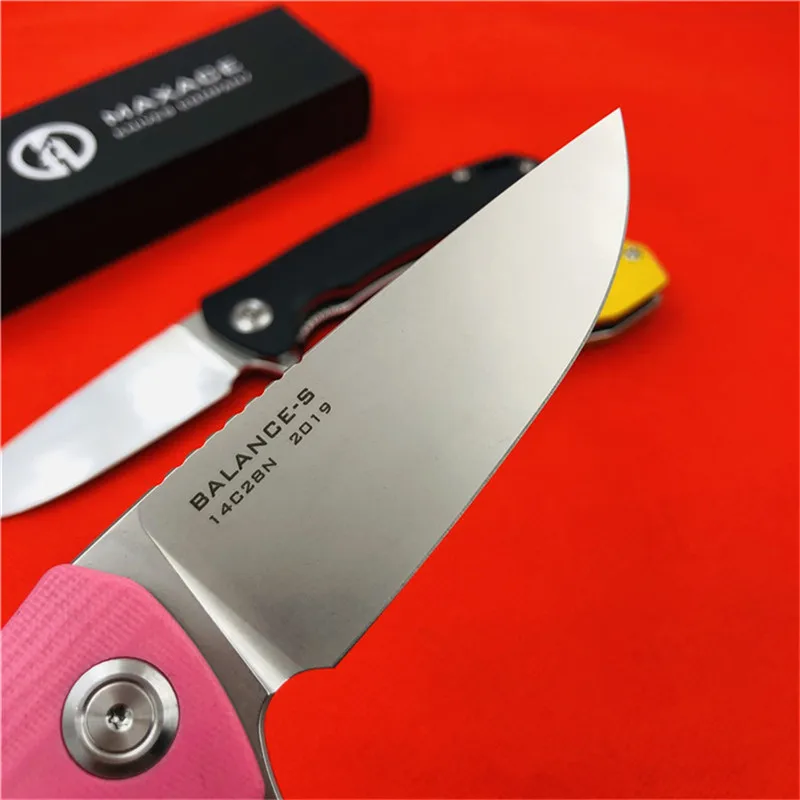 Оригинальный складной нож MAXACE balance-s Ручка G10 маленький для стирки из стали 14C28N