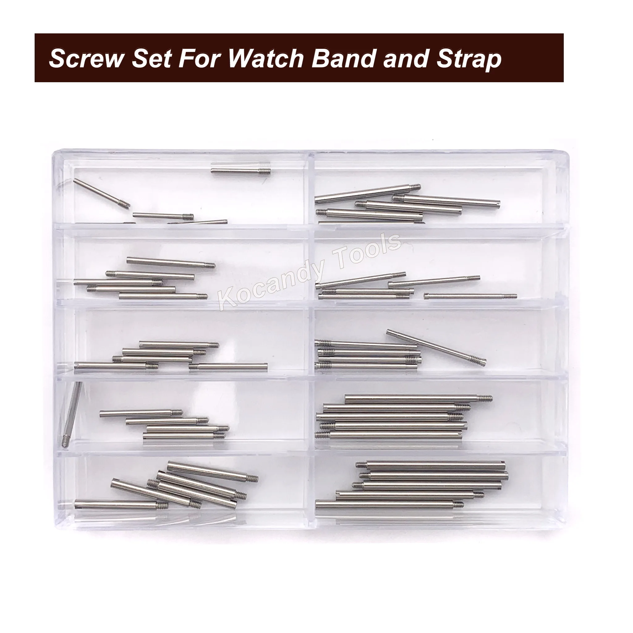 Шнековый стержень для металлического ремешка часов 50 шт. 10 размеров из