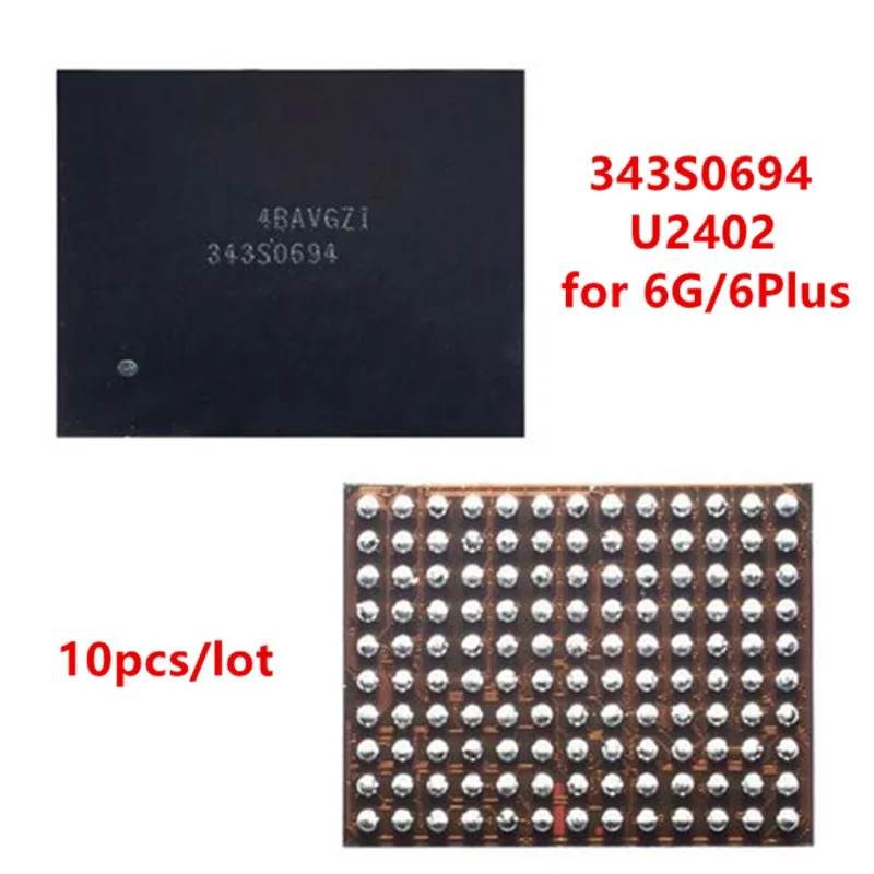 AliSunny 10 шт. U2402 экран управления Лер ic Reball для iPhone 6 и 6Plus 6G черный Meson Touch ic 343S0694 чип управления