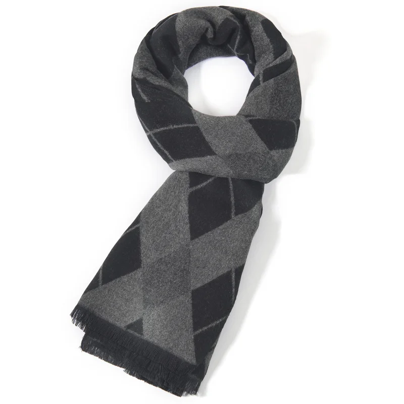 Новый Полосатый шарф для мужчин осень зима мягкий теплый длинный шаль мужские