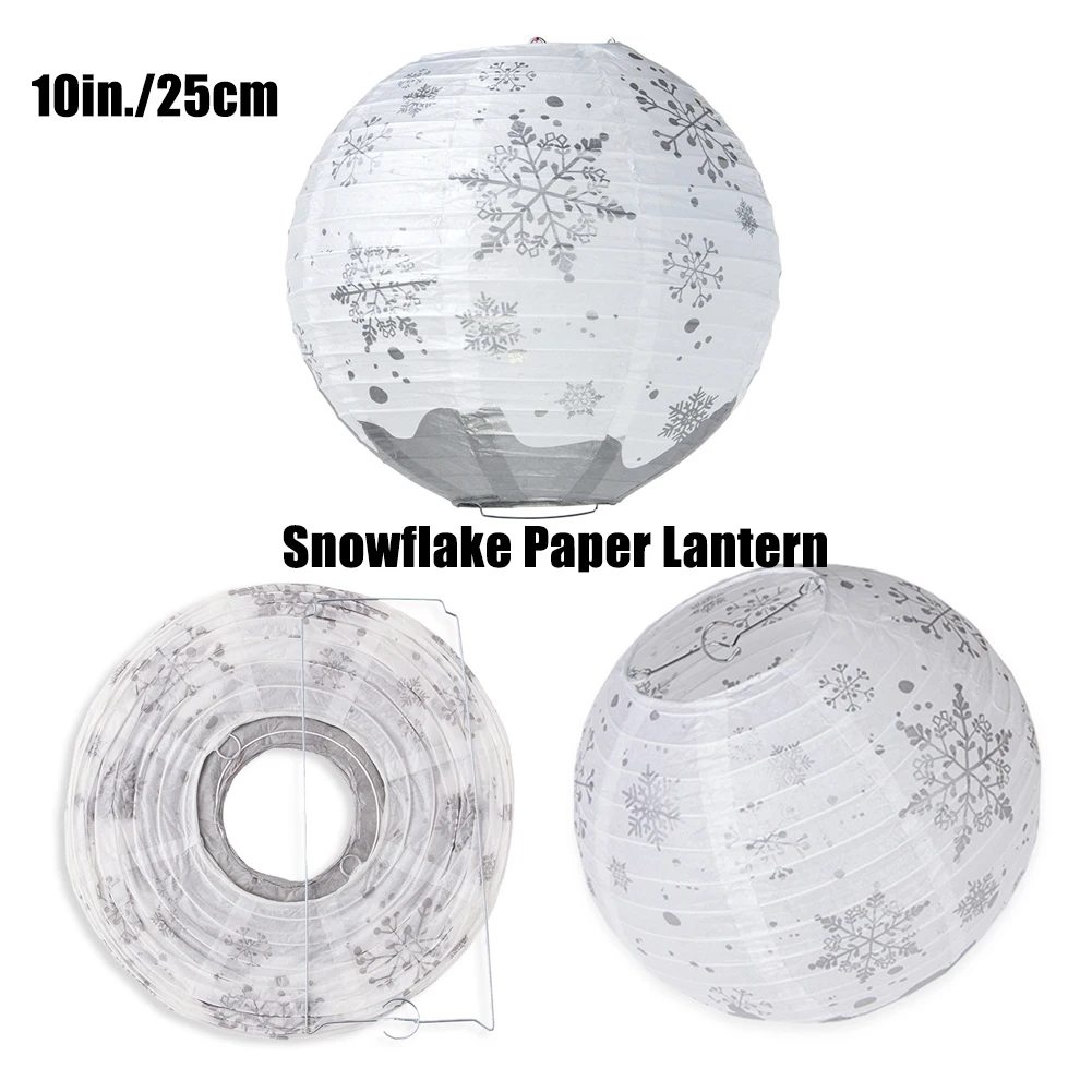 Let it Snow Party Decorations Lanterns Balloons Photo props Banner Winter Wonderland Snowflake Christmas Decor