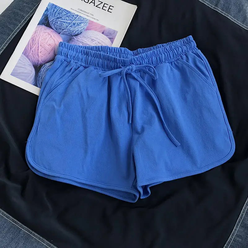 

Harajuku Shorts Women Clothing Casual Vintage Summer High Waisted Shorts Feminino Loose Drawstring Solid Wide Leg Shorts Q3999