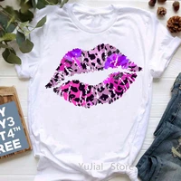 pink leopardgoldenflowers lips print womens tshirt summer style t shirt fashion t shirt femme harajuku shirt tumblr clothes