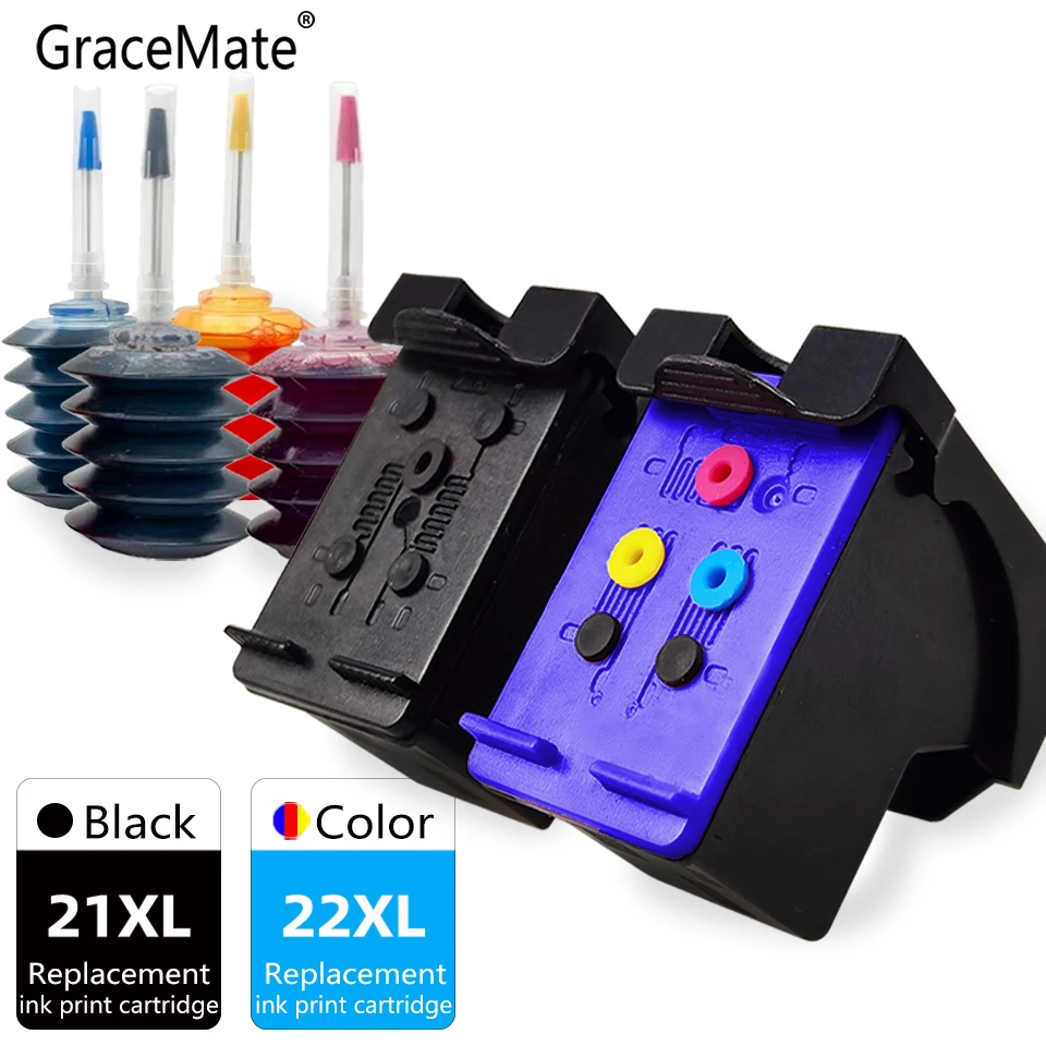 

Larger Capacity Ink Cartridge Compatible for HP 21 22 XL DeskJet F2140 F2212 F2214 F2235 F2238 F2240 F2250 F2275 F2280 Printer