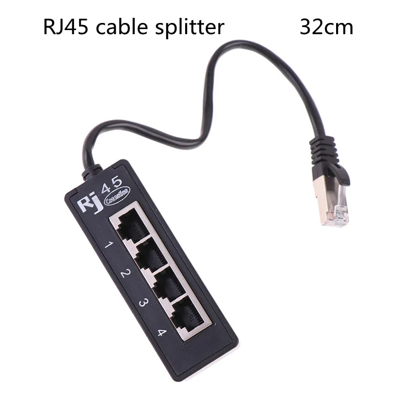 

Splitter Ethernet RJ45 Cable Adapter 1 Male To 4 Female Port LAN Network Connector Wire Ethernet RJ45 Cable Adapter 1pc
