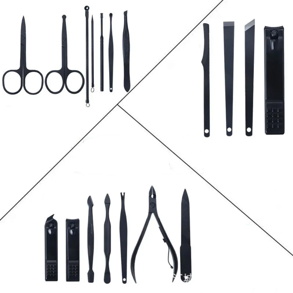 Professional Manicure Set Nail Clipper Kit Nail Care Set Grooming Kit Pedicure Blackhead Blemish Eyelash Makeup Facial Care Tool