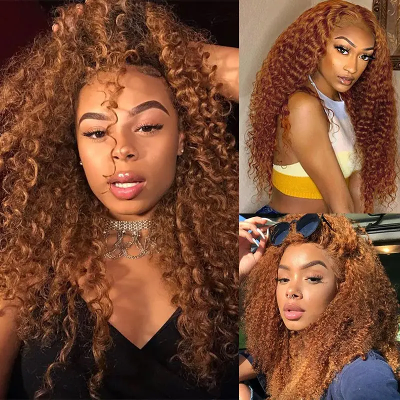 

Peruvian Jerry Curly Hair Bundles With Closure Brown Blonde 30 100 Human Hair Weave 4 Bundles With Closure Pinshair Remy No Shed