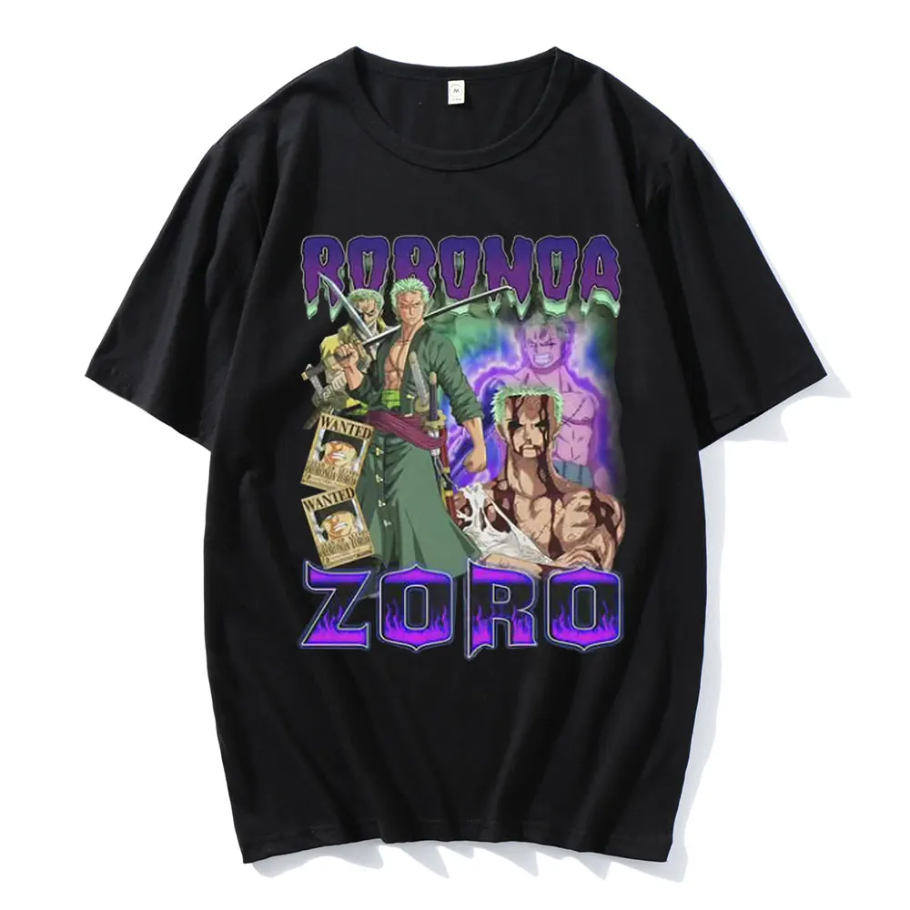 

Roronoa Zoro Japanese Anime One Piece Graphic Tees Men Kawaii Cartoon T Shirt Summer Funny Harajuku Hip Hop Unisex Tshirt Male