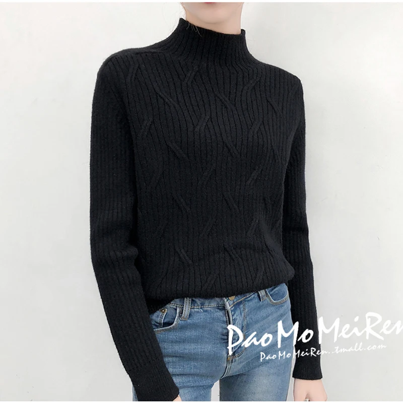 

Underwear Woman Autumn Winter 2020 New Slim Bottom Shirt Long Sleeve Tight Knitted Shirt Female Thickening Sweater