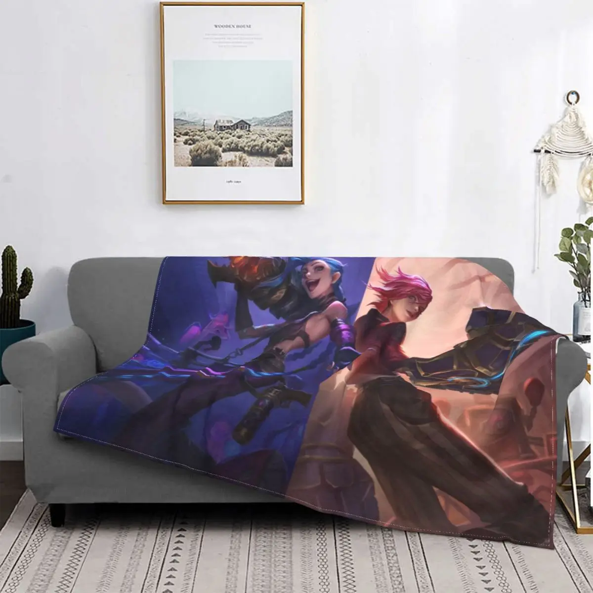 

Одеяло ARCANEVI JINX Global игр «LOL» из кораллового флиса, бархатное пушистое одеяло, домашнее покрывало для дивана, спальни, постельное белье для взр...