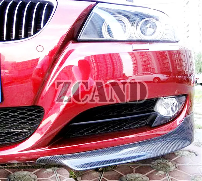 Передний разветвитель для губ из настоящего углеродного волокна BMW E90 LCI 2009
