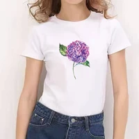 beautiful hydrangea printed t shirt fashion print lady t shirts top t shirt ladies womens girls tops tees