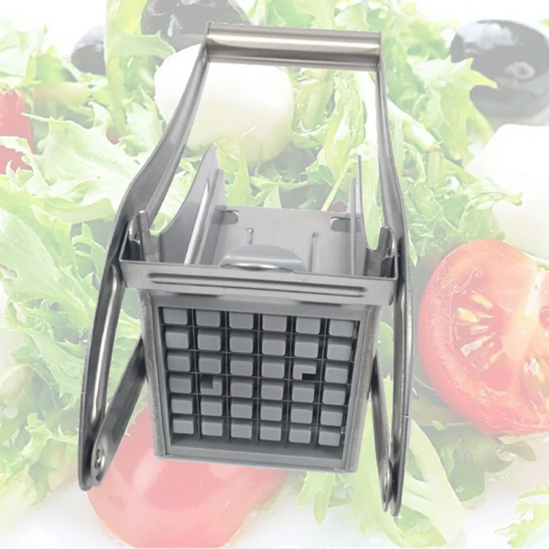 

Practical Non-skid French Fry Cutter, Multipurpose Stainless Steel Manual Potato Vegetable Slicer Cutter Set For Kitchen.. Hot