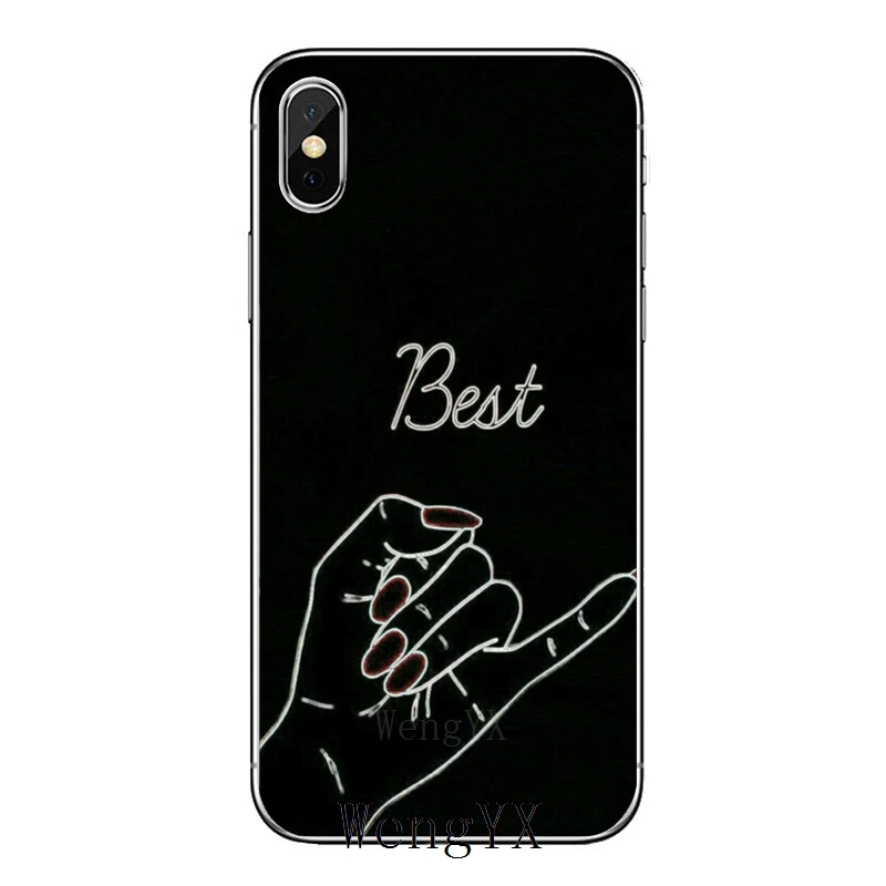 Для huawei mate 20 10 9 P30 P20 P10 P9 pro Lite P Smart plus bff лучшие друзья палец пара аксессуары чехол для телефона - Color: bff-best-finger-B-12