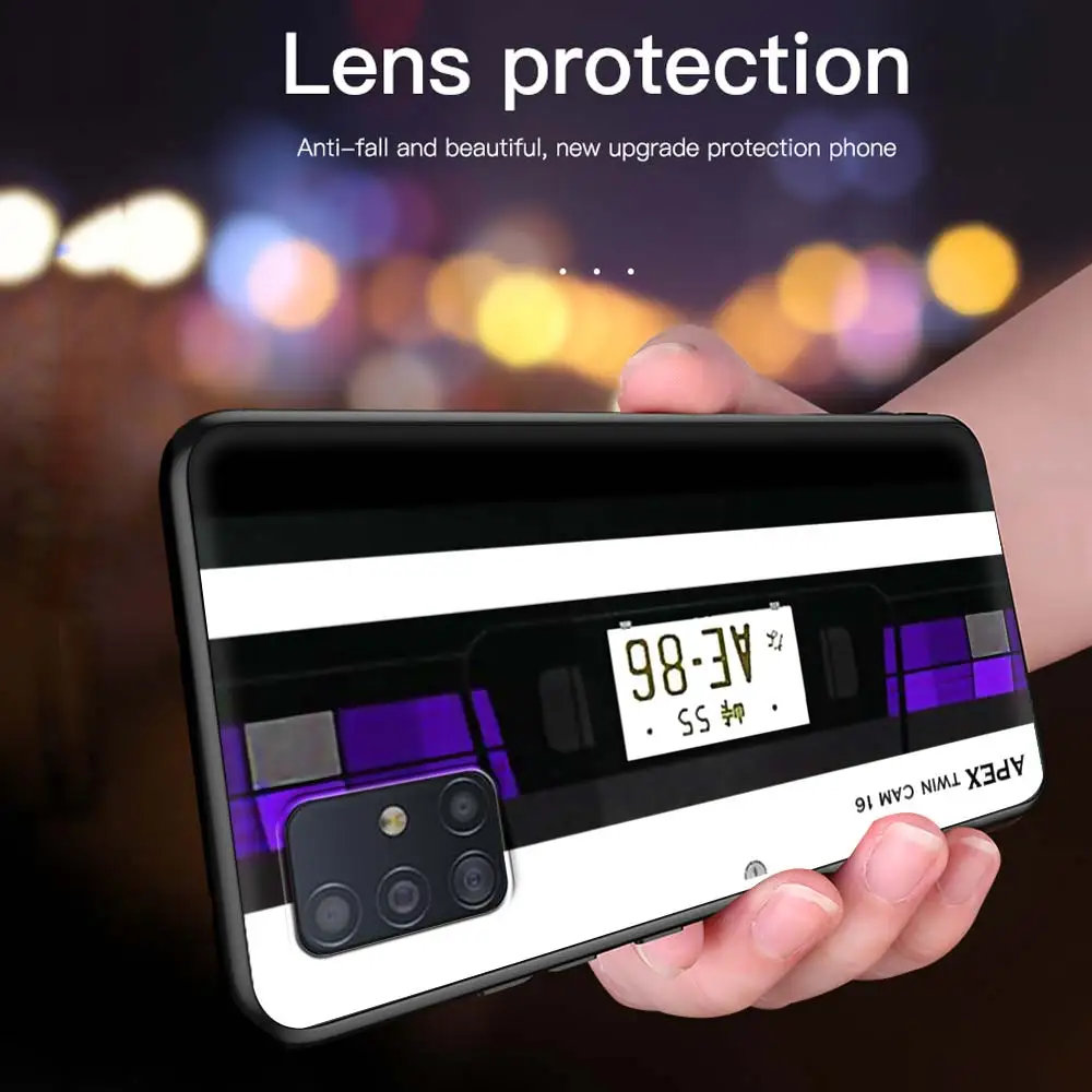 

Japan Anime Initial D Car Taillight Case For Samsung Galaxy A51 A71 A21s A31 M31 A12 A41 A11 A42 5G M51 M30s Black Phone Fundas