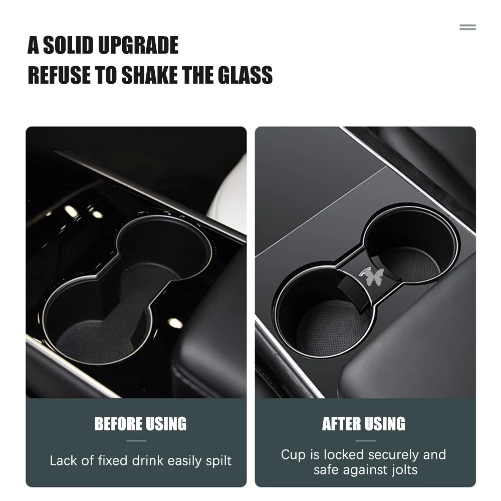 Автомобильный держатель для бутылки воды Tesla Model 3 ABS зажим подставка чашек