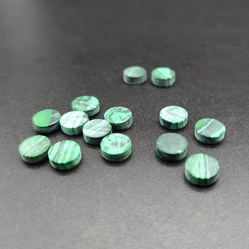 20 stücke akustische gitarre bass elektrische gitarre ukulele griffbrett inlay dots aufkleber marker aufkleber malachit 6 x2mm free global shippi