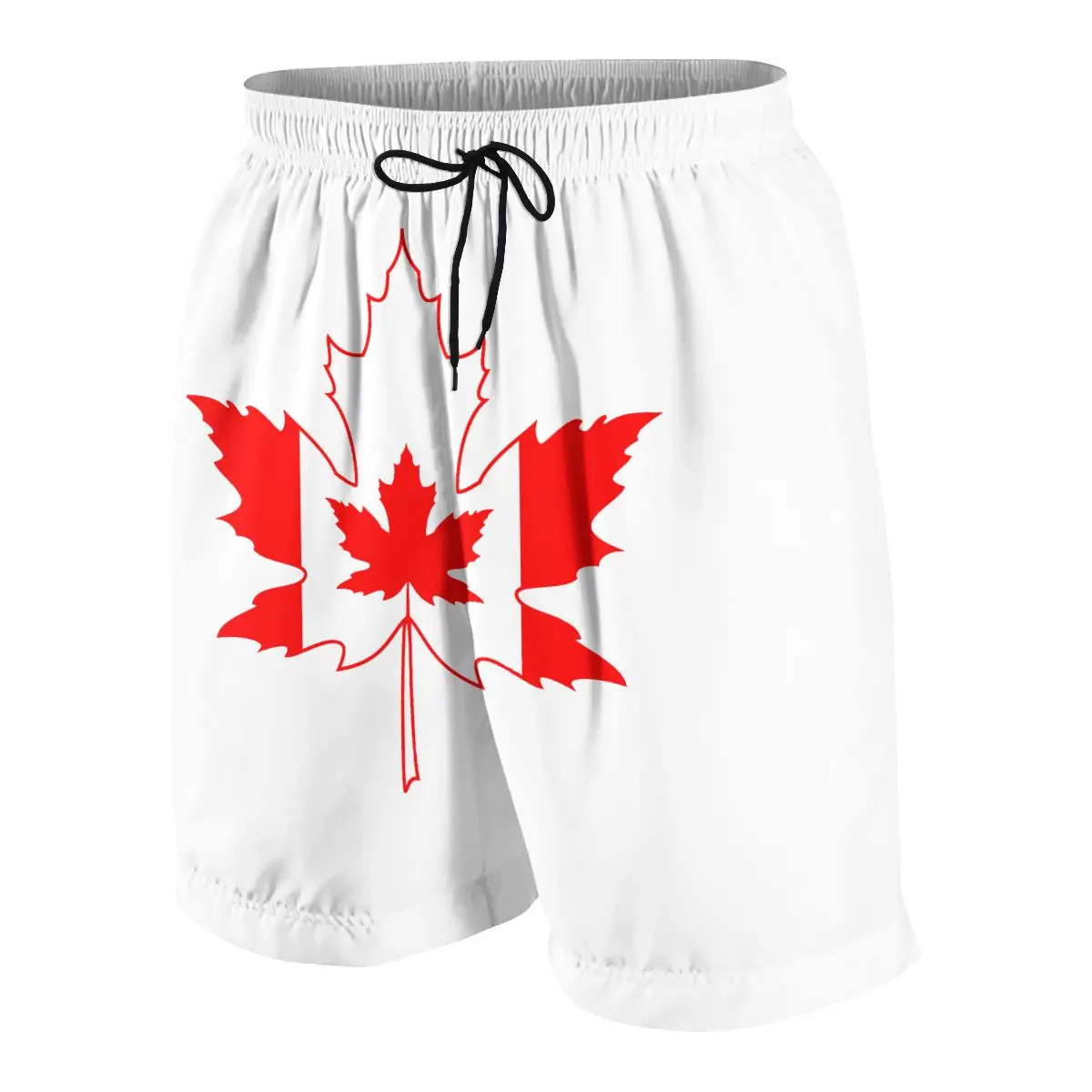 

Canadian Flag Summer Young Shorts Cotton For Beach Short Sports Pants 3D Print Elastic Fashion Wild Leisure