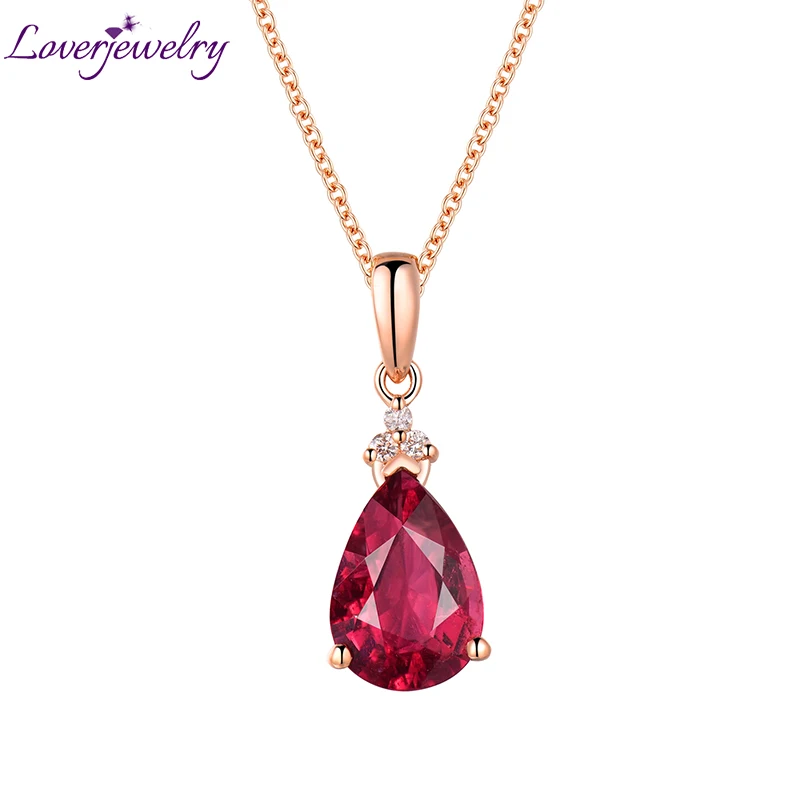 Женская подвеска из турмалина в форме груши 14 к|Подвески| |