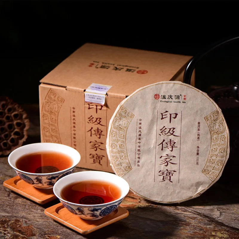 Китайский Юньнань Pu Er зрелый чай с напечатанным урожаем 100 г чистый материал