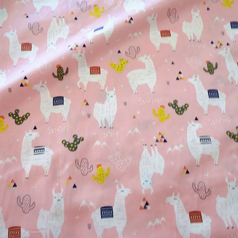 

100% Printed Twill Cotton Fabric Sewing Craft Fabric Use for Baby Sheet &quilt DIY Hand-made Skin-friendly Fabric 50cm x160cm