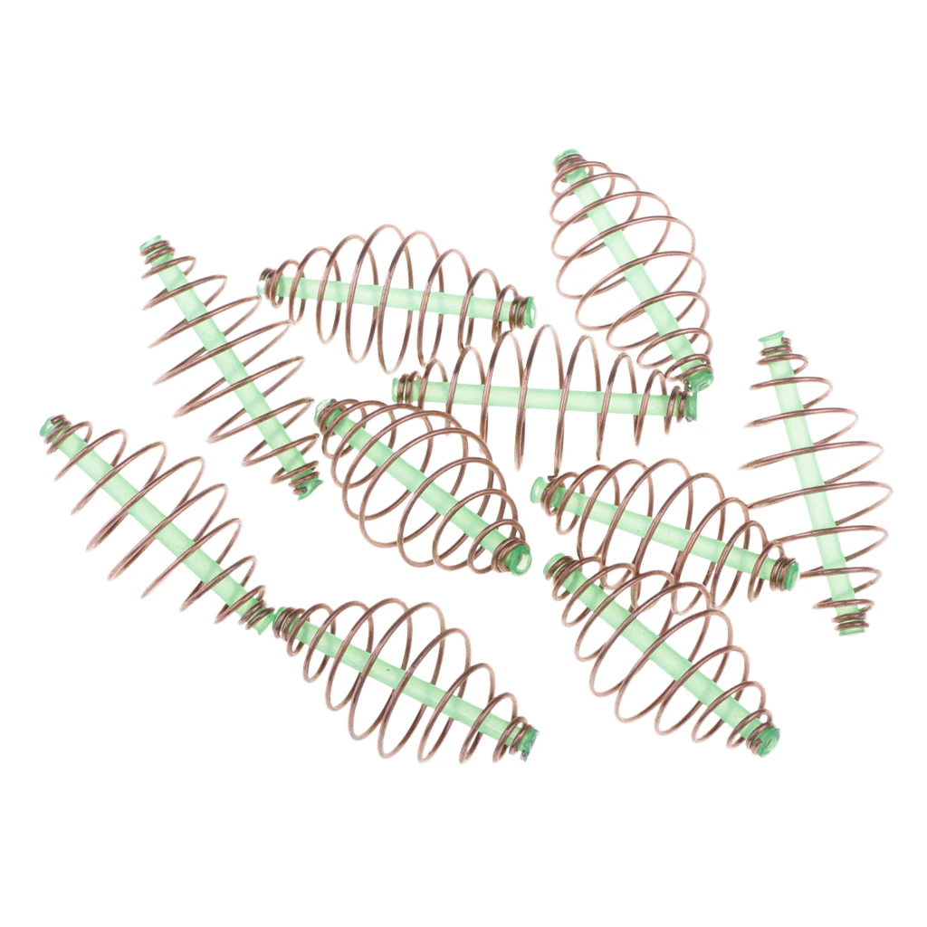 10 шт. рыболовная приманка кормушка пружинная катушка встроенный метод подачи 4 5