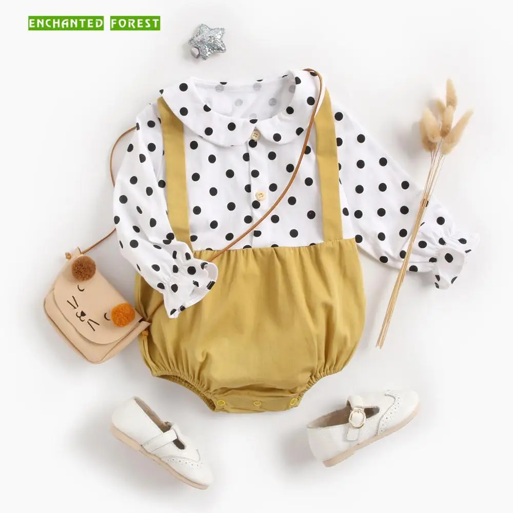 

Baby onesies autumn long sleeves 100% cotton new wave point newborn jumpsuit stitching baby clothes winter baby bodysuit