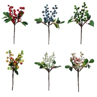 1 pc artificial plant flower bud fake plants silk flower decorative wreath berry for wedding home party decoration