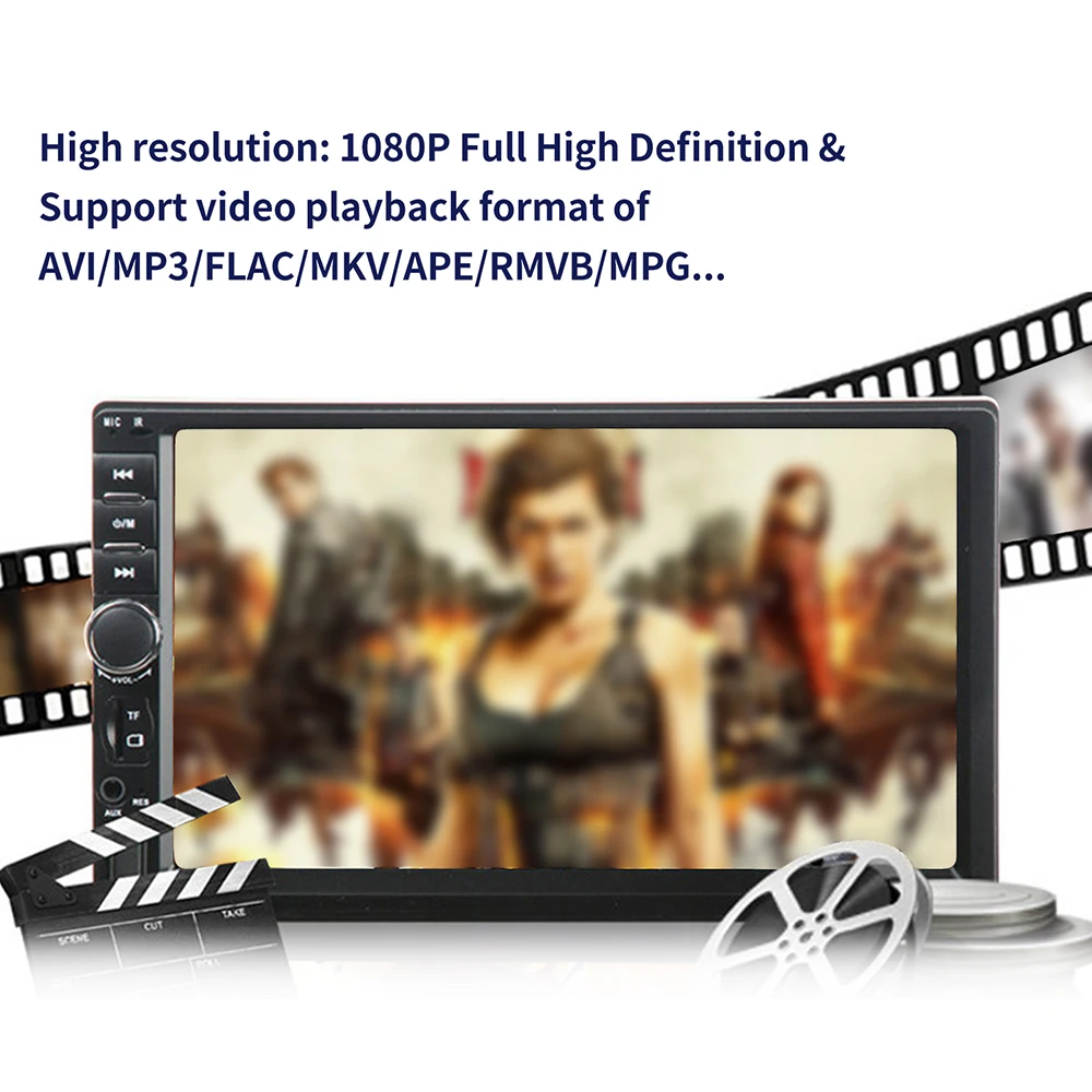 BT Car Stereo Audio MP5 Player Rearview Function FM Radio with Remote Control 7'' Touch Screen 4 Play Modes | Автомобили и
