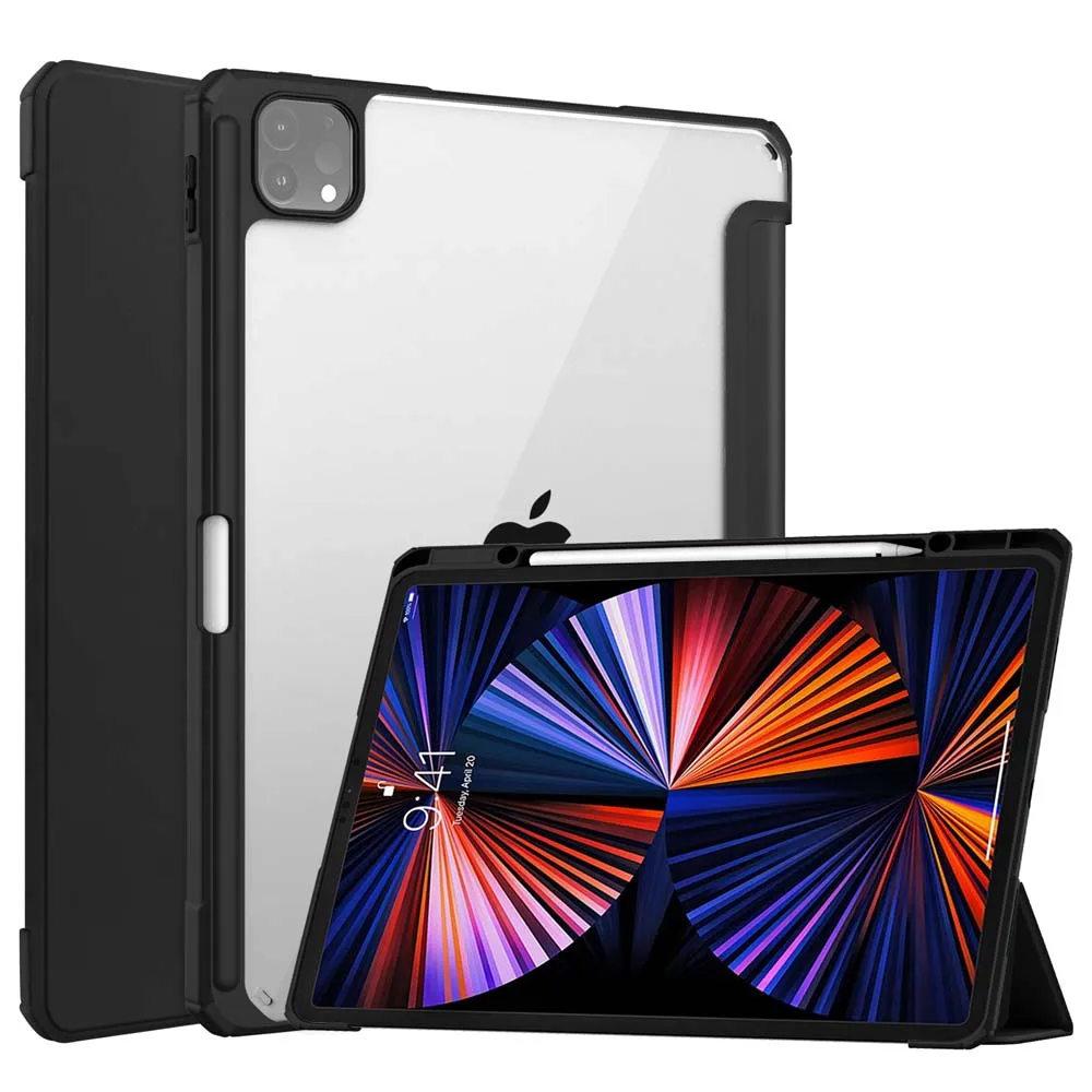 Фото - for Apple iPad 10.2inch Cases Stand Holder Sleep Wake Smart Flip Sleeve Shockproof Transparent Protective Cover with Pen Slot tpu case for amazon kindle paperwhite hd7 hd8 plus hd10 sleep wake smart cover foldable stand holder flip sleeve with card slot