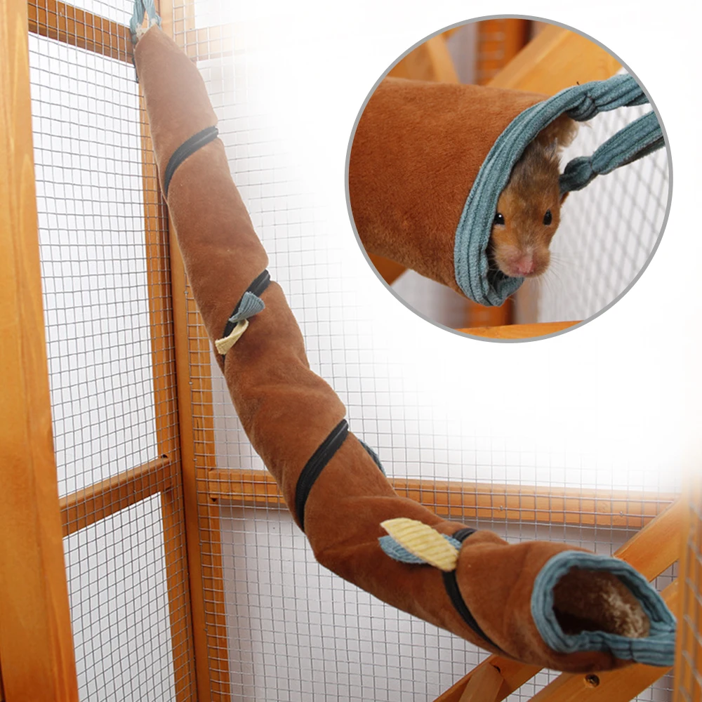 Small Hamster Long Tunnel Pet Hammock Nest Bed Tube Rat Ferret Toy Warm For Animall | Дом и сад