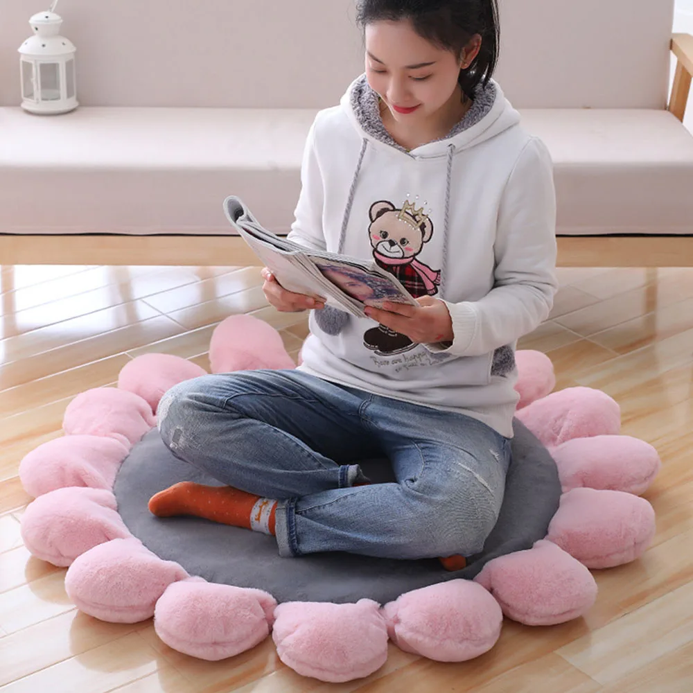 Мягкий Цветочный Круглый напольный коврик ползающее одеяло для детей декор